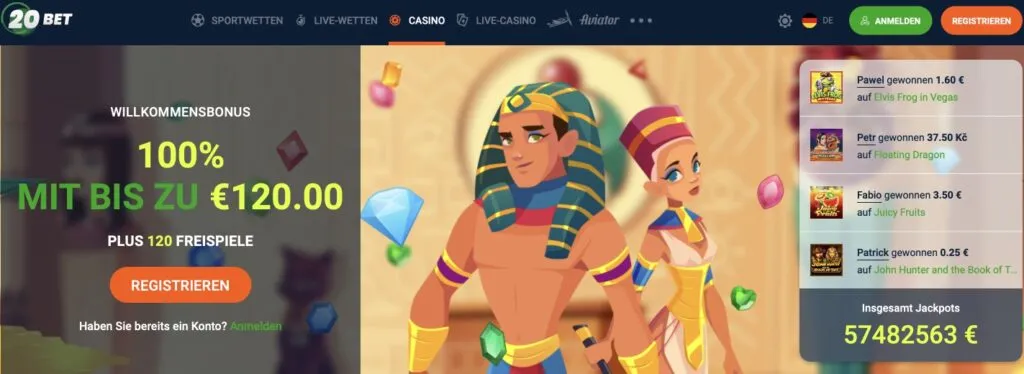 20Bet Casino Startsite