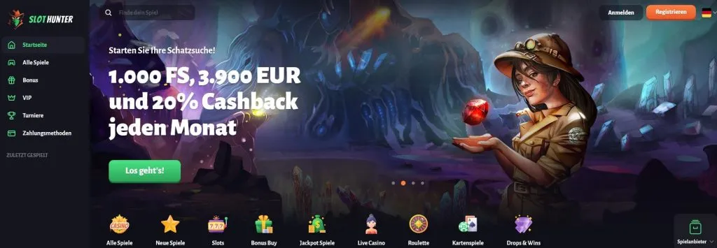 SlotHunter Casino Lobby