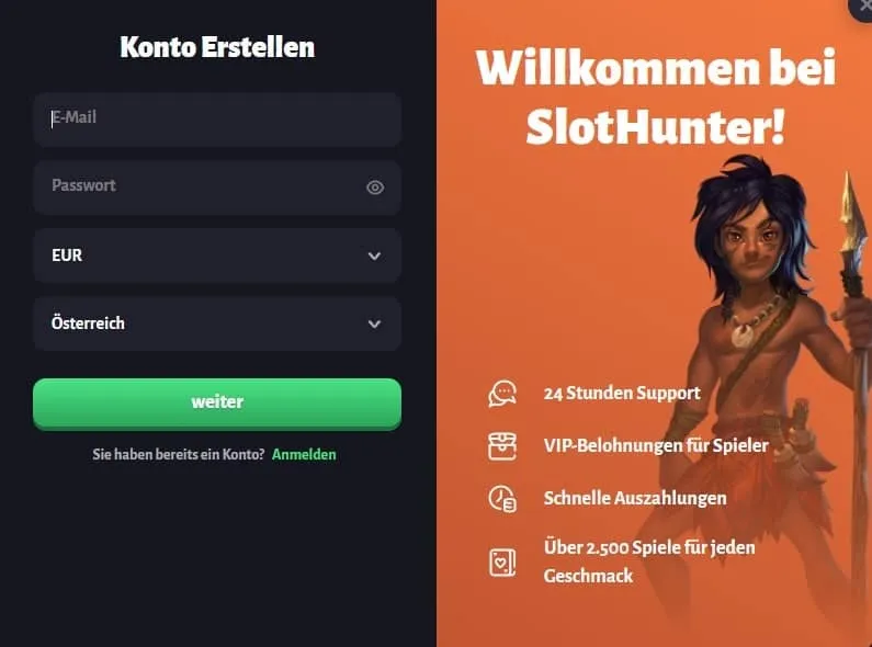 Konto Erstellen Slothunter Casino