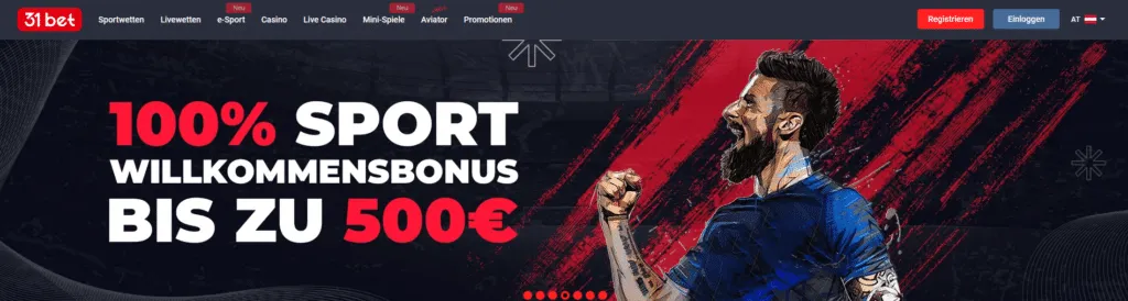 31Bet Casino Willkommenspaket