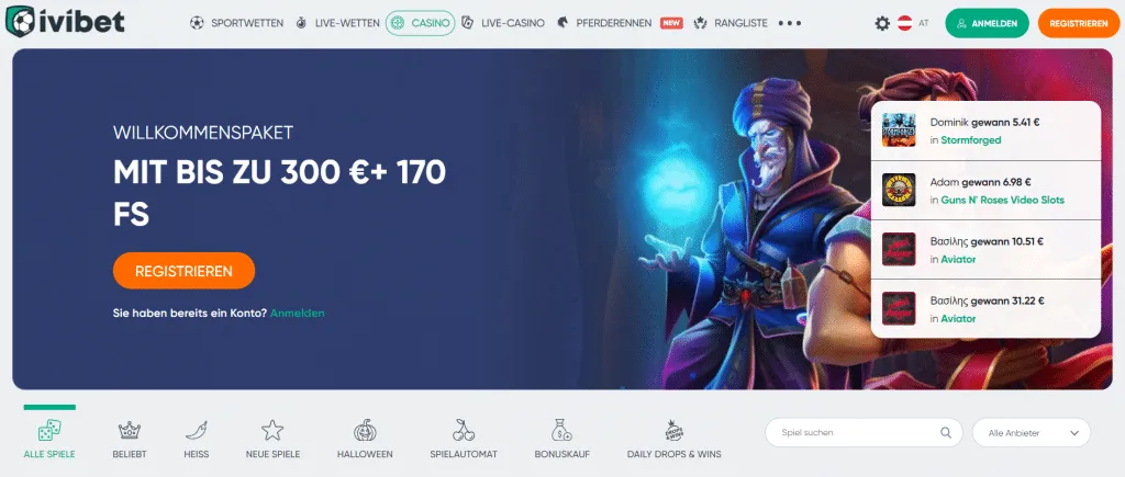 Ivibet Casino Lobby 1024X435