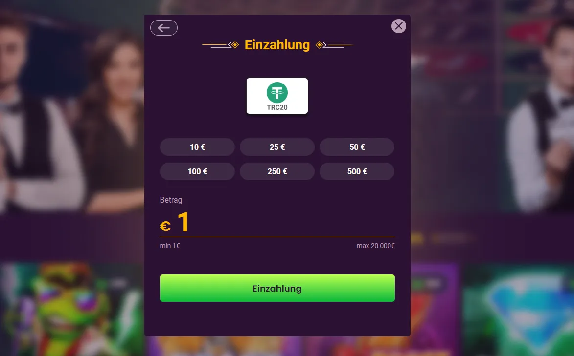 Bizzo Online Casino 1 Euro Einzahlung