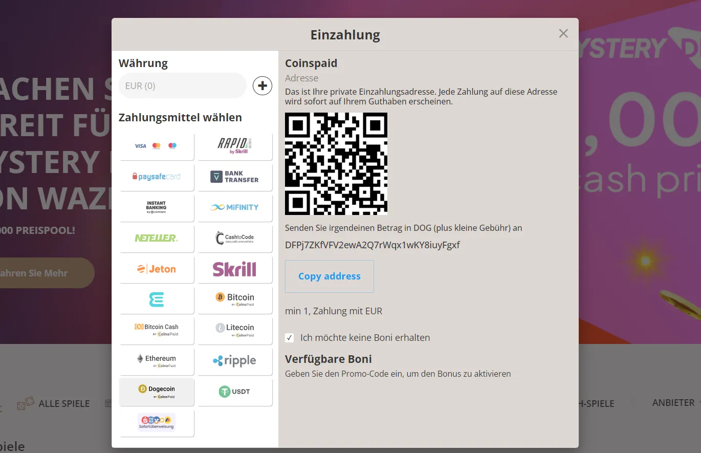 Boho Online Casino 1 Euro Einzahlung