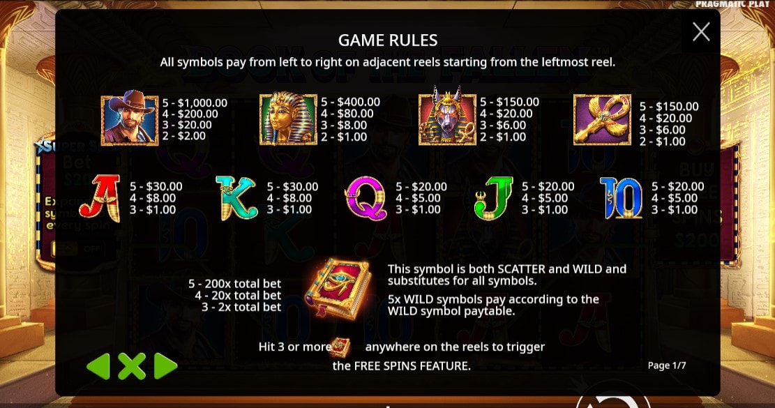 Book of the Fallen Slot