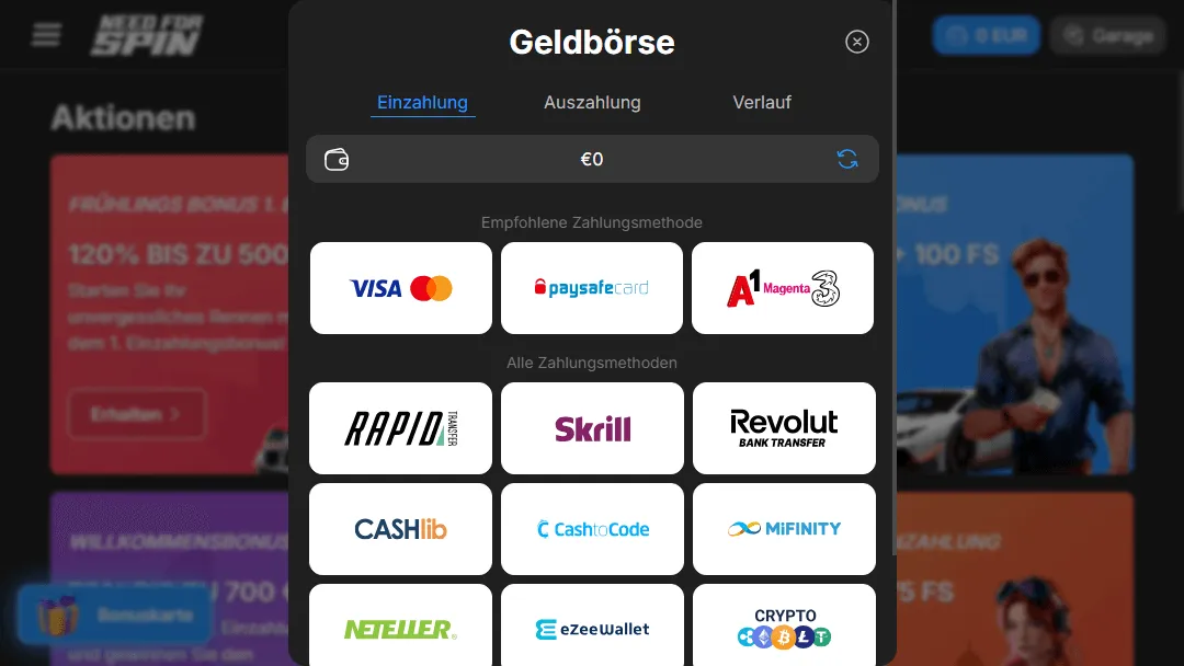 Need for Spin Google Pay Alternativen