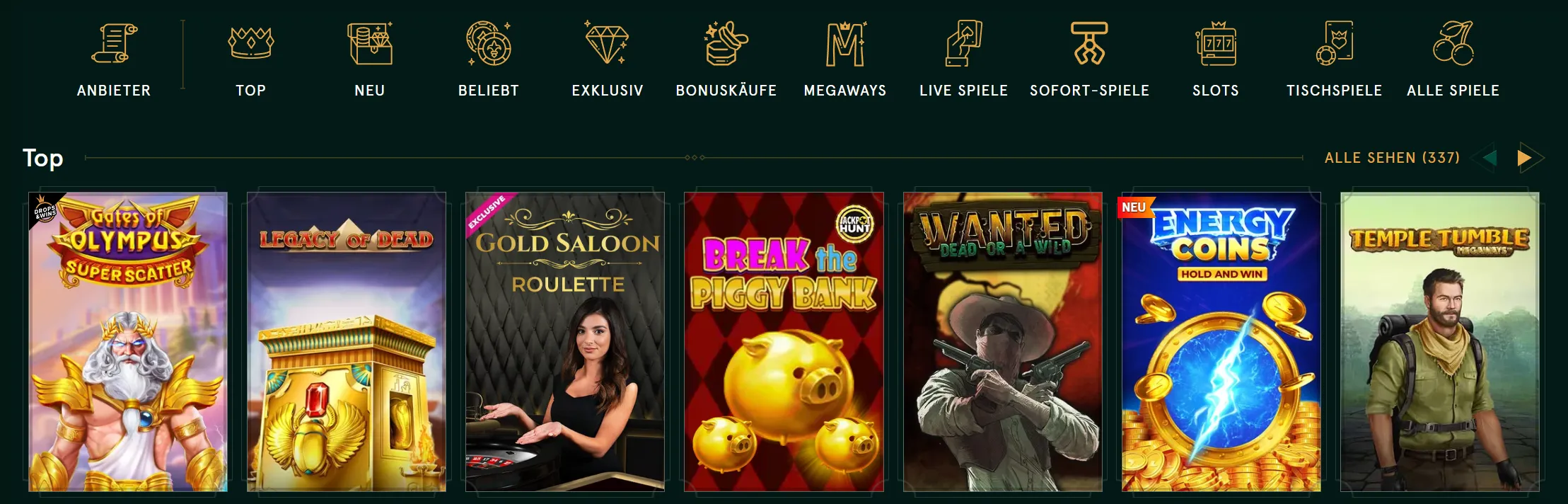 Casinia Online Casino Slots